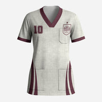 Custom World Football 2026 Spain Scrub Top Come On Spain Beige Version