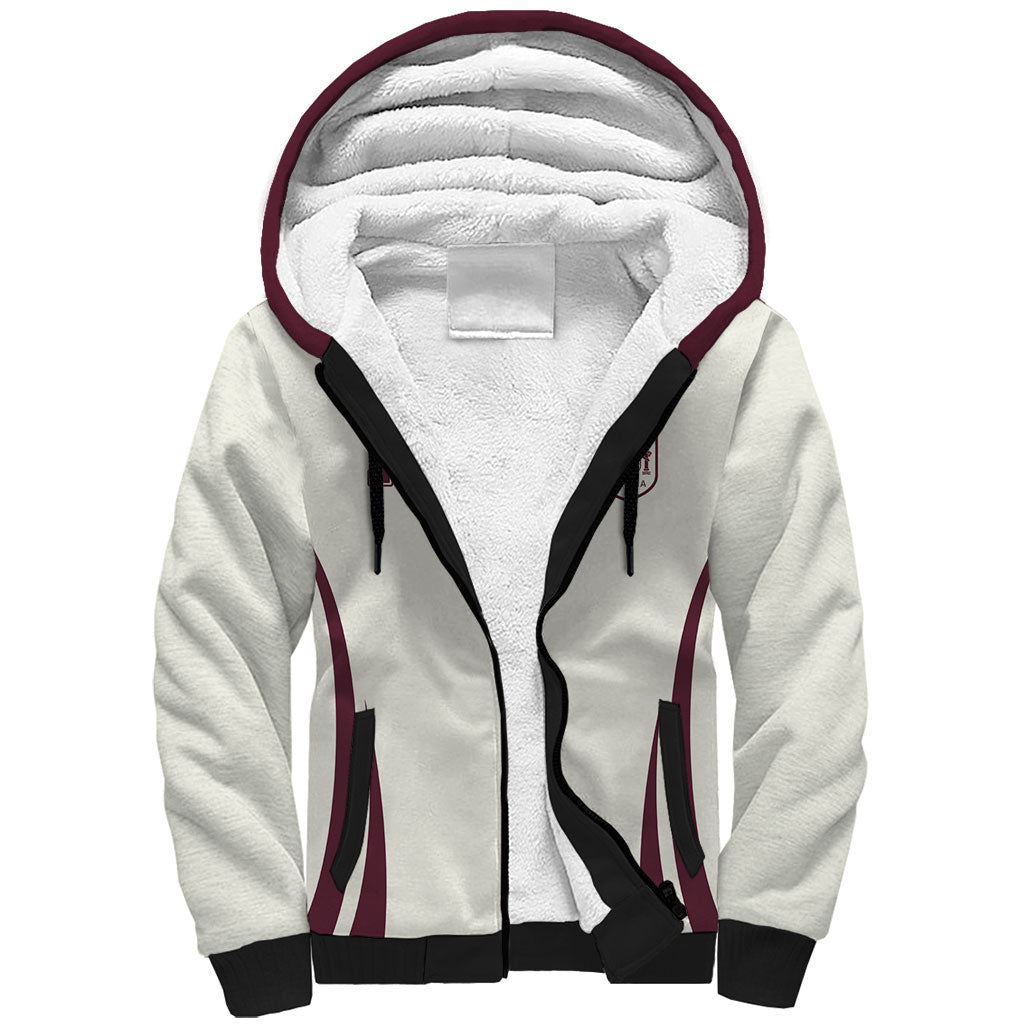 Custom World Football 2026 Spain Sherpa Hoodie Come On Spain Beige Version