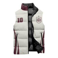 Custom World Football 2026 Spain Sleeveless Puffer Jacket Come On Spain Beige Version