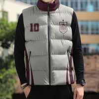 Custom World Football 2026 Spain Sleeveless Puffer Jacket Come On Spain Beige Version