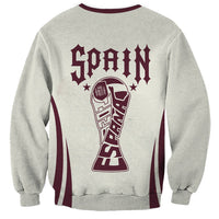 Custom World Football 2026 Spain Sweatshirt Come On Spain Beige Version