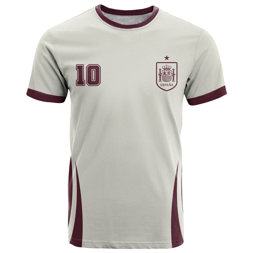 Custom World Football 2026 Spain T Shirt Come On Spain Beige Version