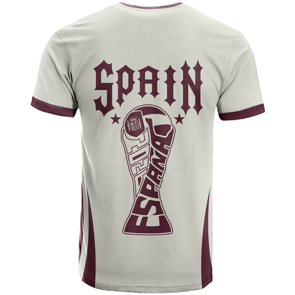 Custom World Football 2026 Spain T Shirt Come On Spain Beige Version