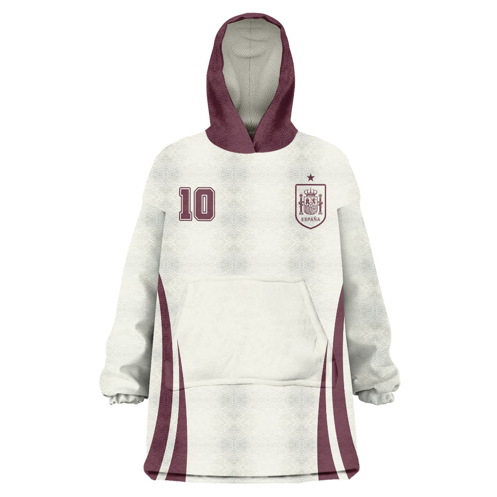 Custom World Football 2026 Spain Wearable Blanket Hoodie Come On Spain Beige Version