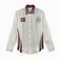 Custom World Football 2026 Spain Women Casual Shirt Come On Spain Beige Version