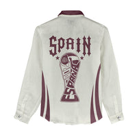 Custom World Football 2026 Spain Women Casual Shirt Come On Spain Beige Version