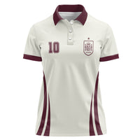 Custom World Football 2026 Spain Women Polo Shirt Come On Spain Beige Version