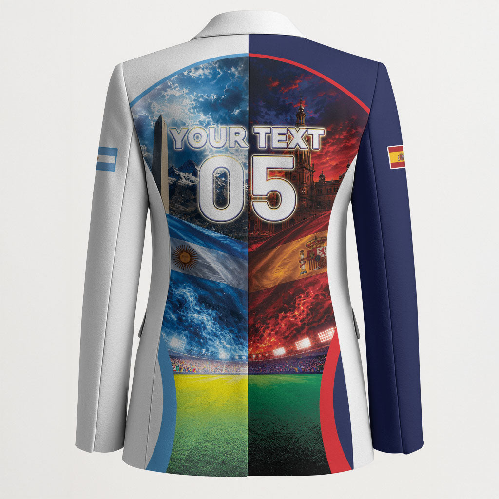 Custom Spain Argentina 2026 World Football Blazer Go For Glory