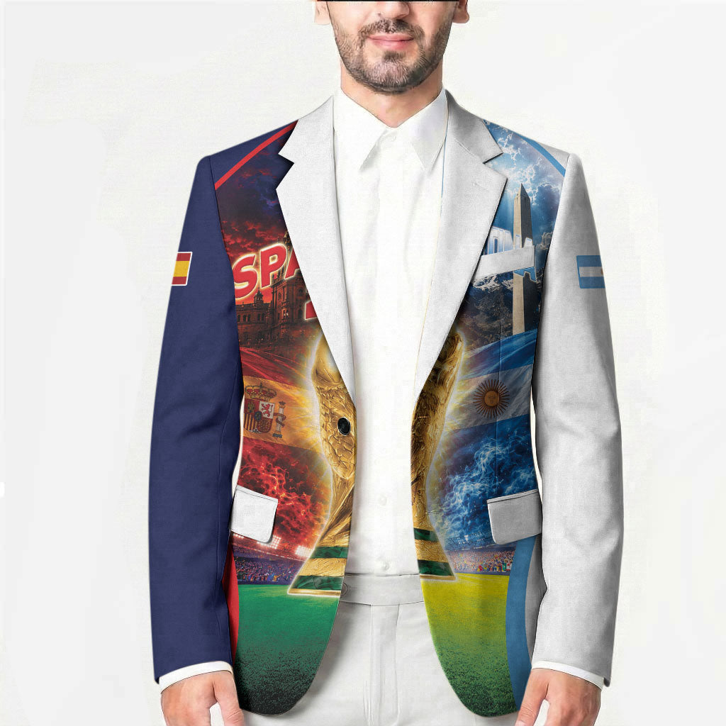 Custom Spain Argentina 2026 World Football Blazer Go For Glory