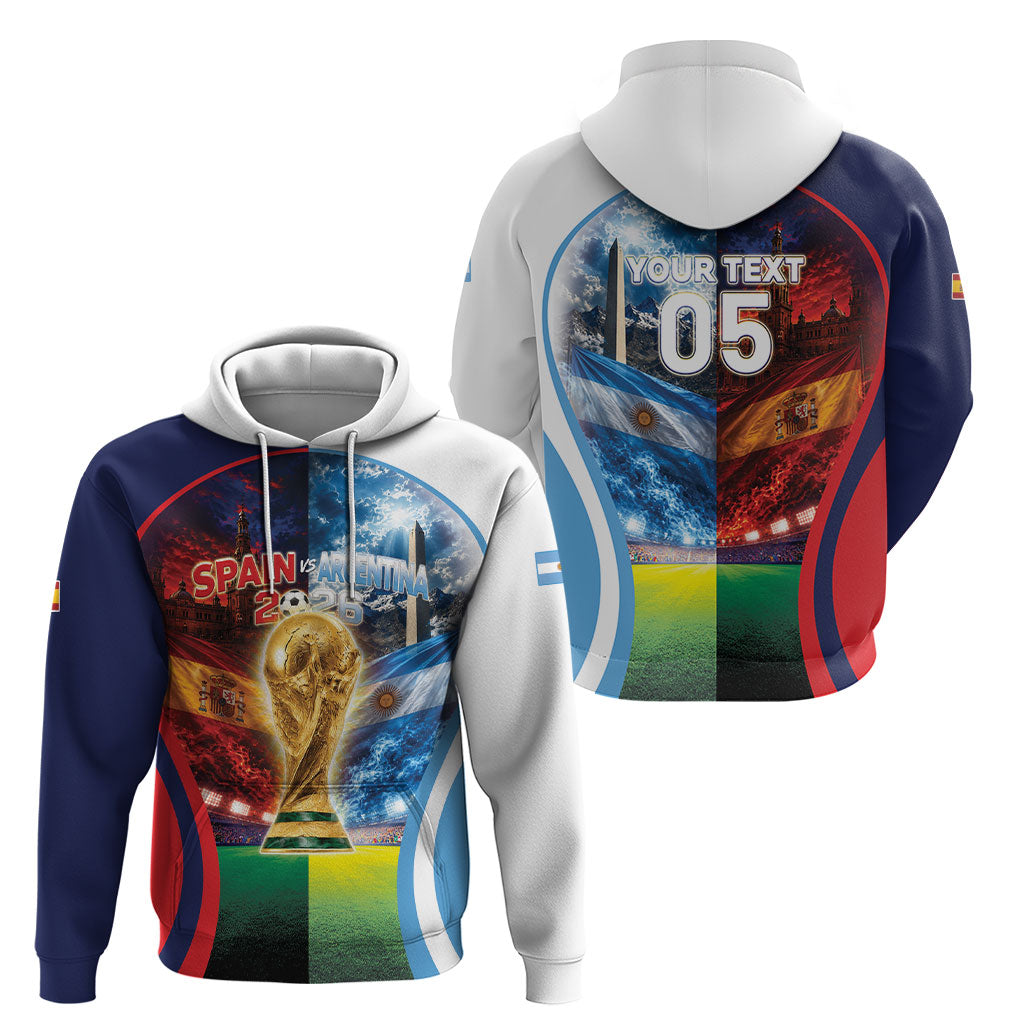 Custom Spain Argentina 2026 World Football Hoodie Go For Glory