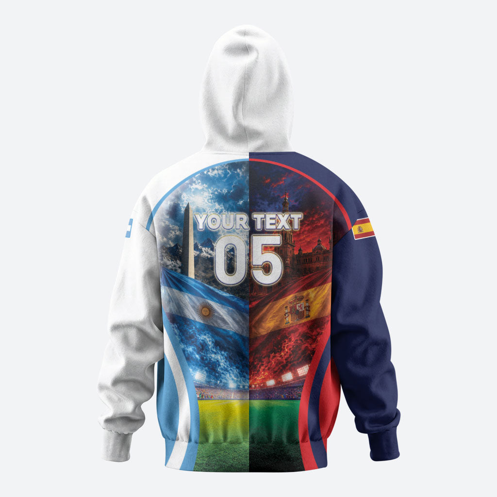 Custom Spain Argentina 2026 World Football Hoodie Go For Glory