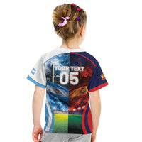Custom Spain Argentina 2026 World Football Kid T Shirt Go For Glory
