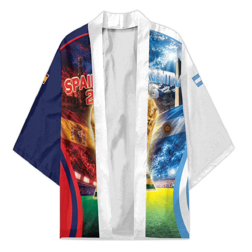 Custom Spain Argentina 2026 World Football Kimono Go For Glory