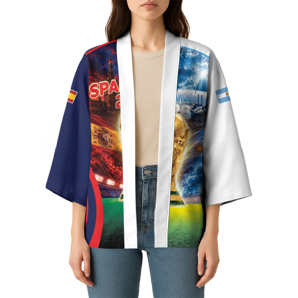 Custom Spain Argentina 2026 World Football Kimono Go For Glory