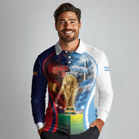 Custom Spain Argentina 2026 World Football Long Sleeve Polo Shirt Go For Glory