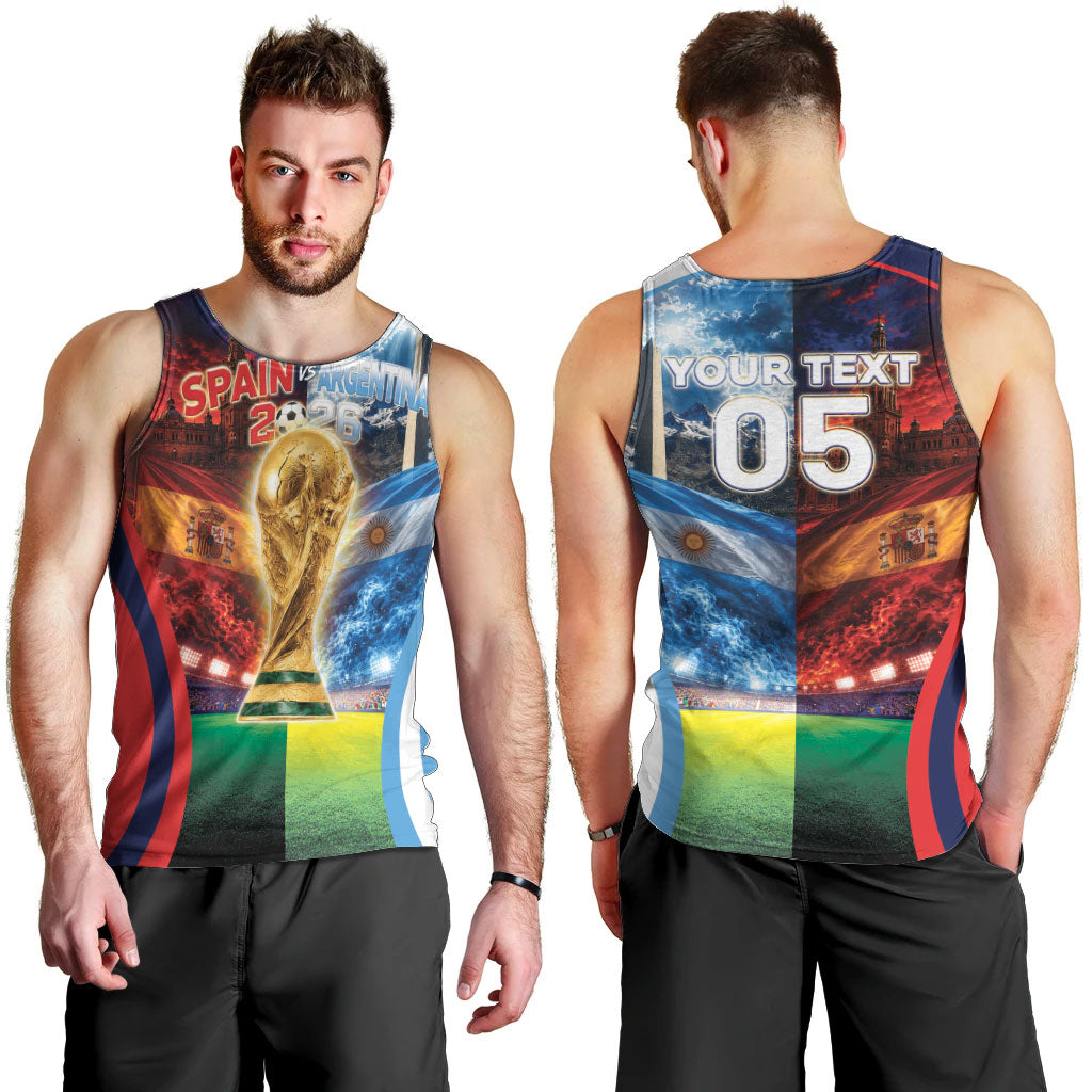 Custom Spain Argentina 2026 World Football Men Tank Top Go For Glory