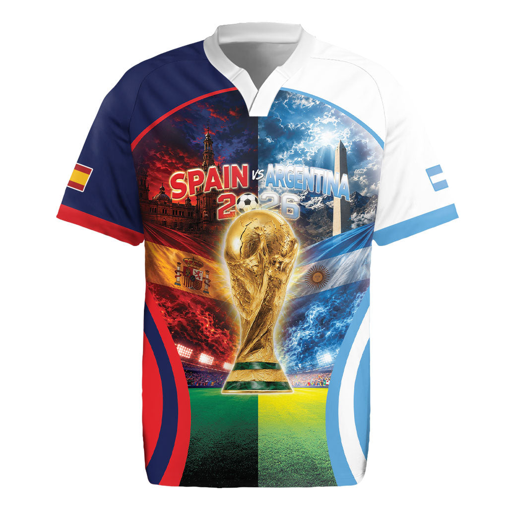 Custom Spain Argentina 2026 World Football Rugby Jersey Go For Glory