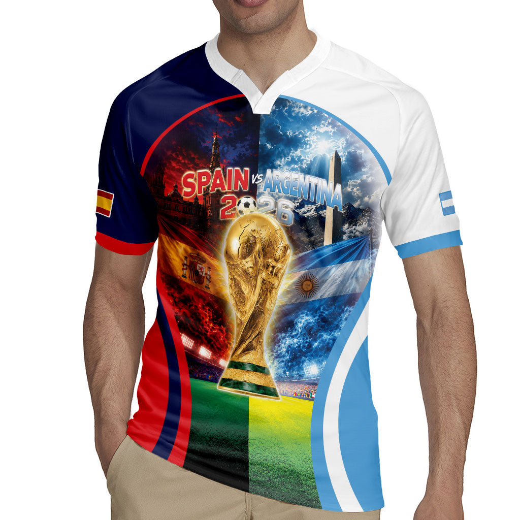 Custom Spain Argentina 2026 World Football Rugby Jersey Go For Glory