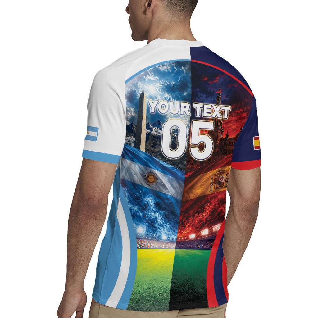 Custom Spain Argentina 2026 World Football Rugby Jersey Go For Glory