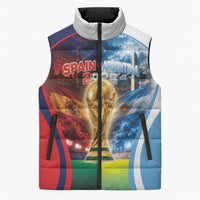 Custom Spain Argentina 2026 World Football Sleeveless Puffer Jacket Go For Glory