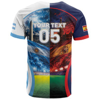 Custom Spain Argentina 2026 World Football T Shirt Go For Glory