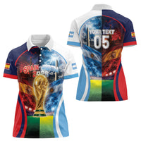 Custom Spain Argentina 2026 World Football Women Polo Shirt Go For Glory