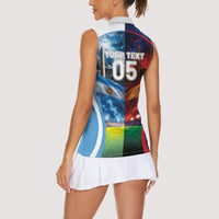 Custom Spain Argentina 2026 World Football Women Sleeveless Polo Shirt Go For Glory