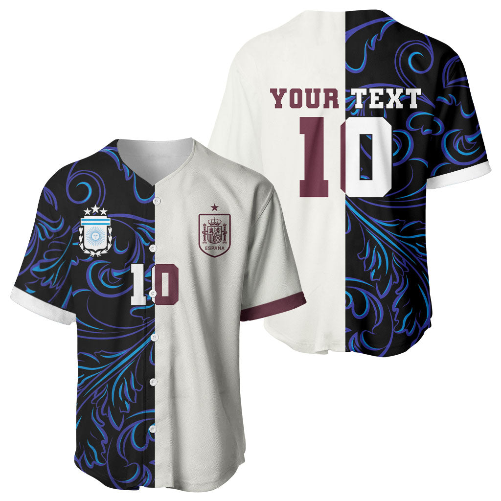Custom Argentina Espana Baseball Jersey 2026 World Final Football