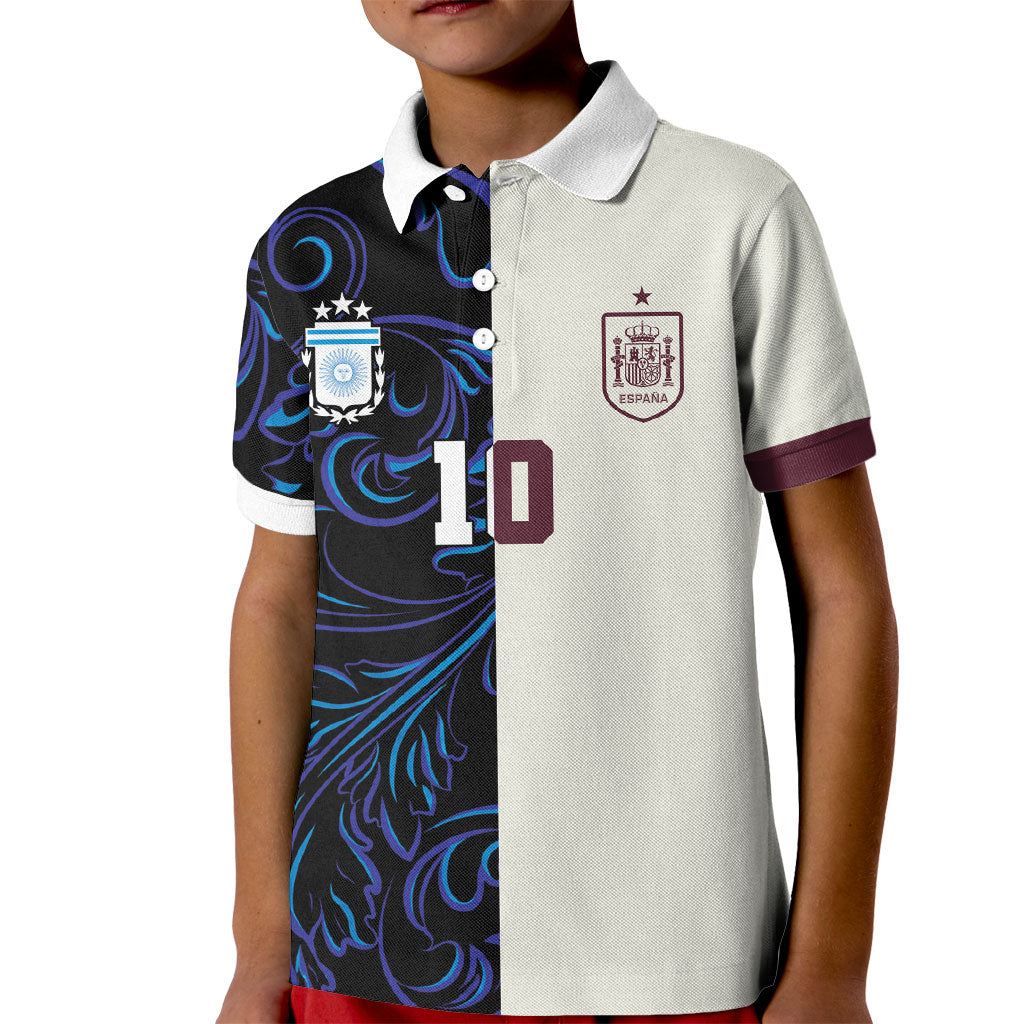 Custom Argentina Espana Kid Polo Shirt 2026 World Final Football