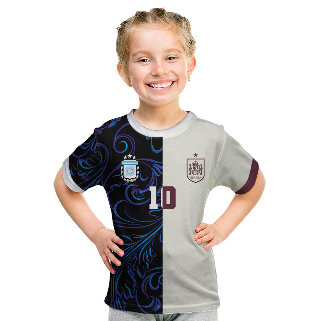 Custom Argentina Espana Kid T Shirt 2026 World Final Football