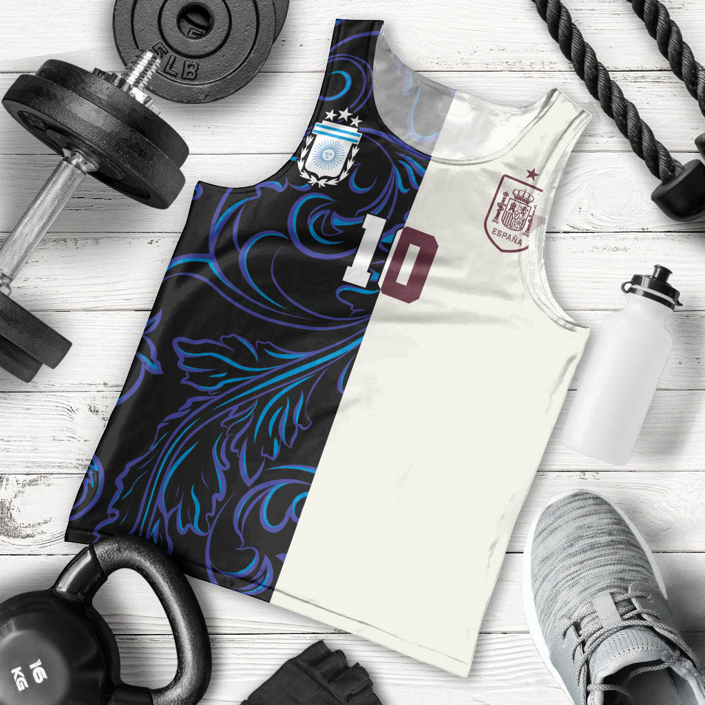 Custom Argentina Espana Men Tank Top 2026 World Final Football