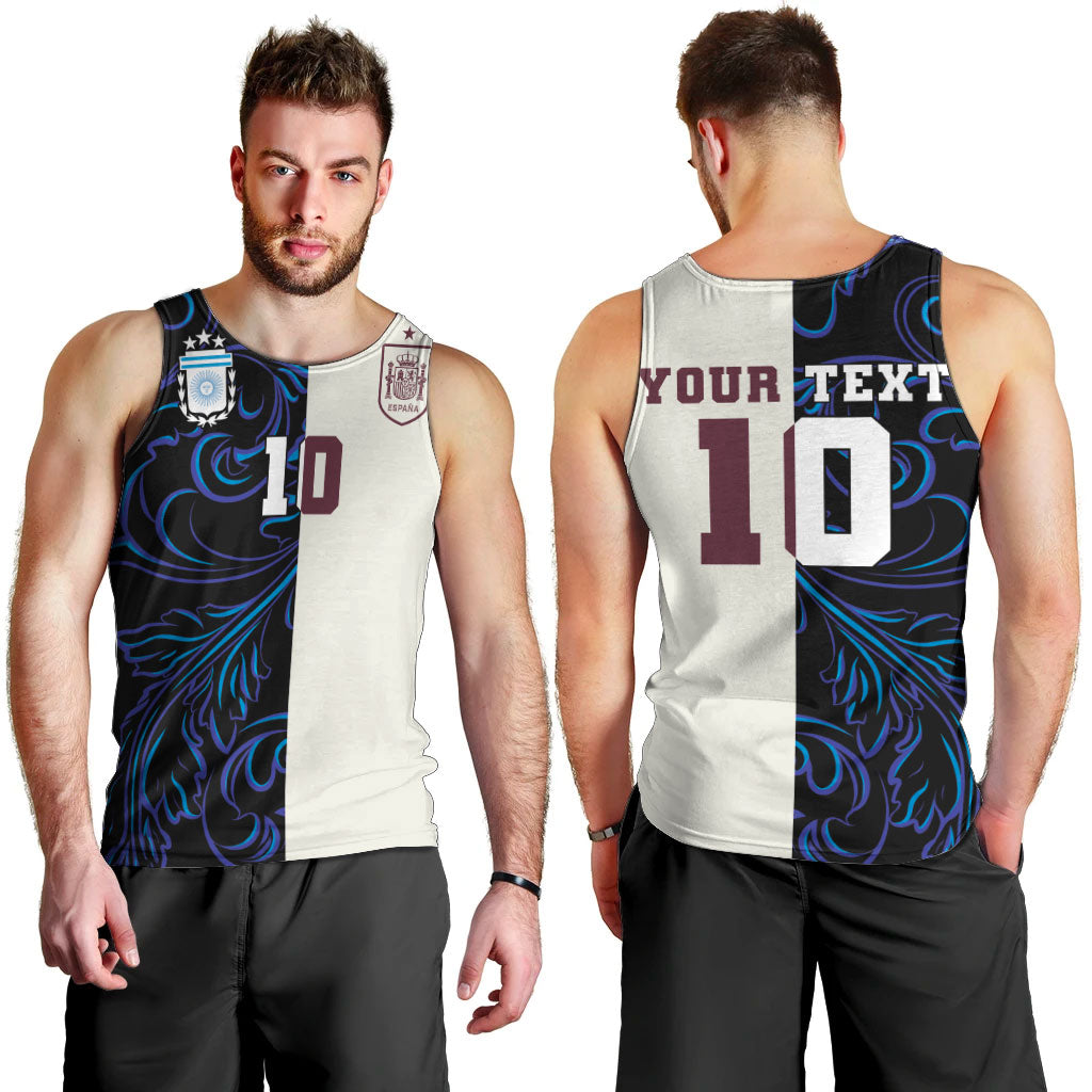 Custom Argentina Espana Men Tank Top 2026 World Final Football