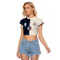 Custom Argentina Espana Raglan Cropped T Shirt 2026 World Final Football