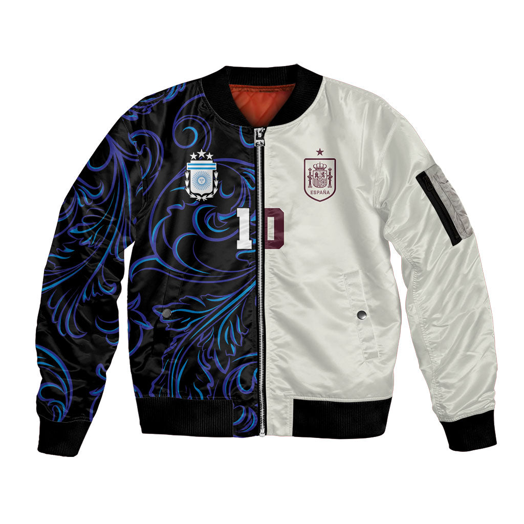 Custom Argentina Espana Sleeve Zip Bomber Jacket 2026 World Final Football