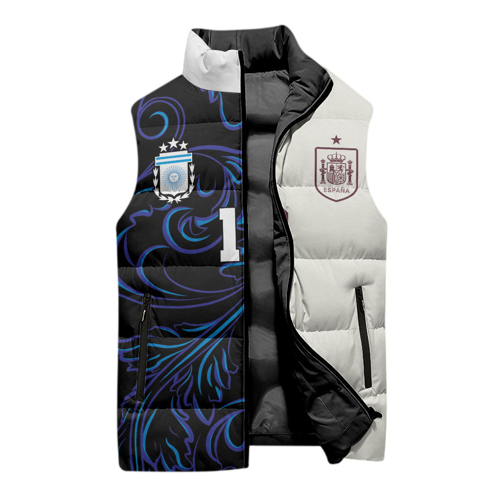Custom Argentina Espana Sleeveless Puffer Jacket 2026 World Final Football