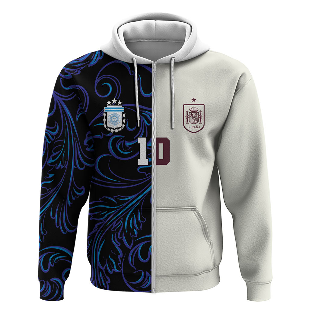 Custom Argentina Espana Zip Hoodie 2026 World Final Football
