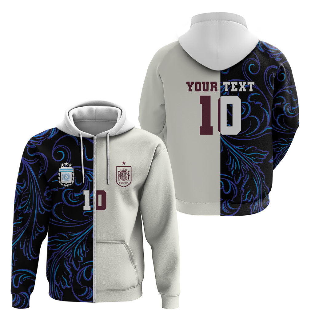 Custom Argentina Espana Zip Hoodie 2026 World Final Football