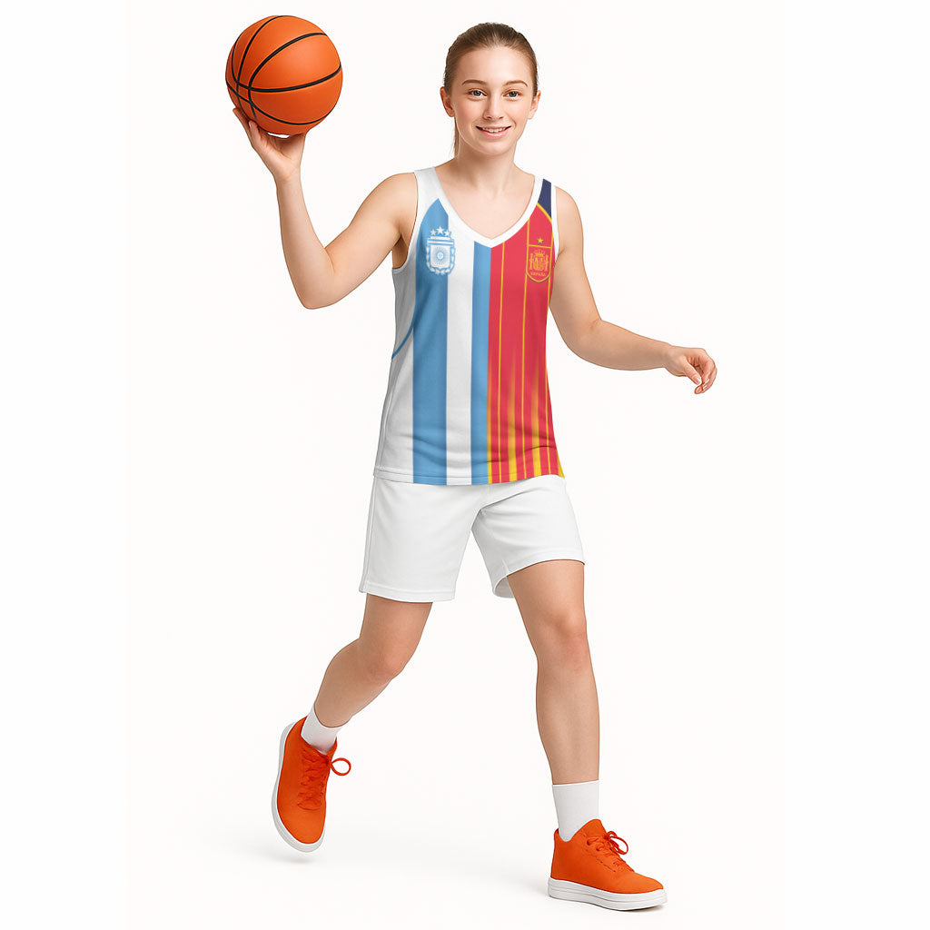 Custom Argentina Espana 2026 World Final Football Basketball Jersey Come On Boys