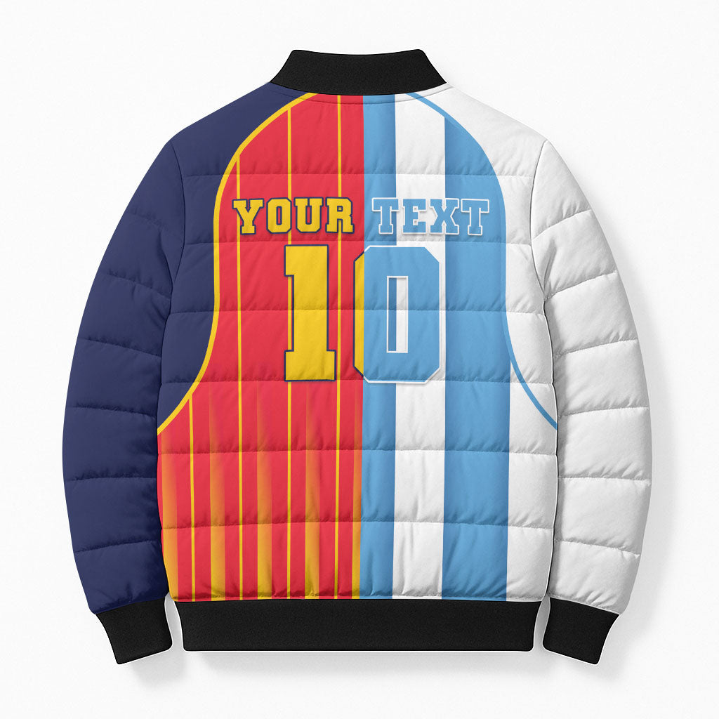 Custom Argentina Espana 2026 World Final Football Bomber Puffer Jacket Come On Boys