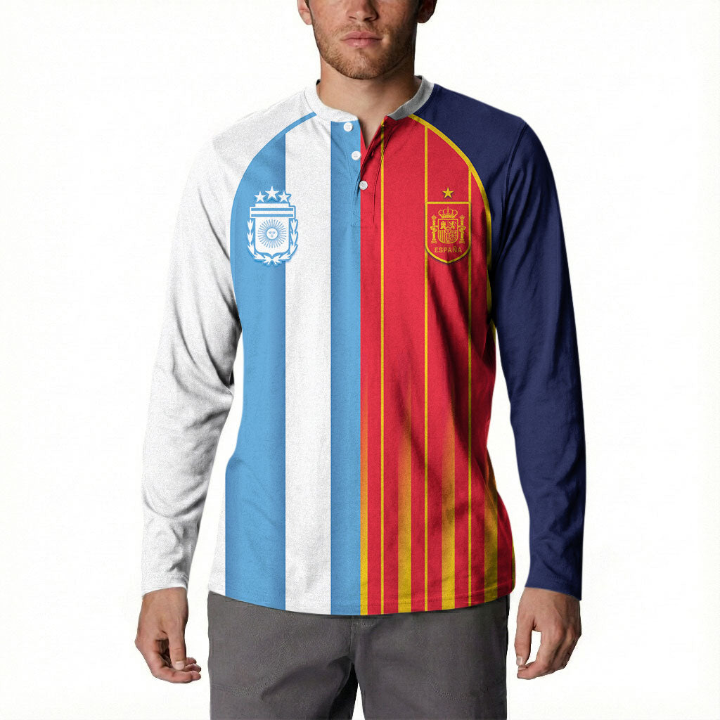Custom Argentina Espana 2026 World Final Football Button Sweatshirt Come On Boys