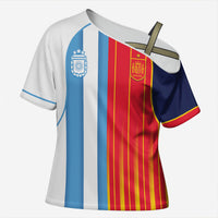 Custom Argentina Espana 2026 World Final Football Cross Shoulder Shirt Come On Boys