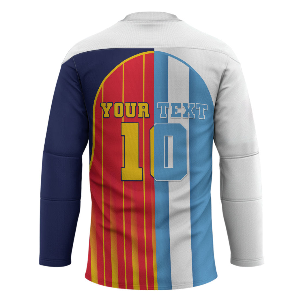 Custom Argentina Espana 2026 World Final Football Hockey Jersey Come On Boys