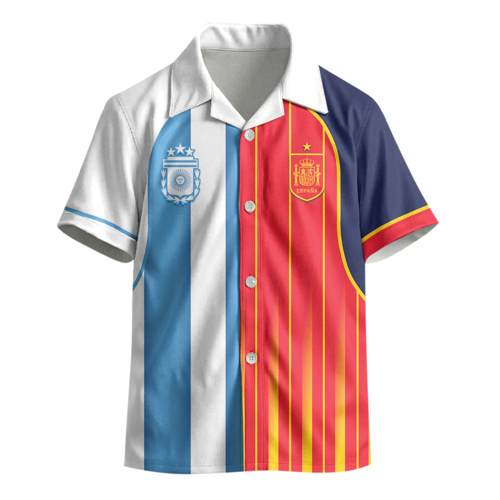 Custom Argentina Espana 2026 World Final Football Kid Hawaiian Shirt Come On Boys