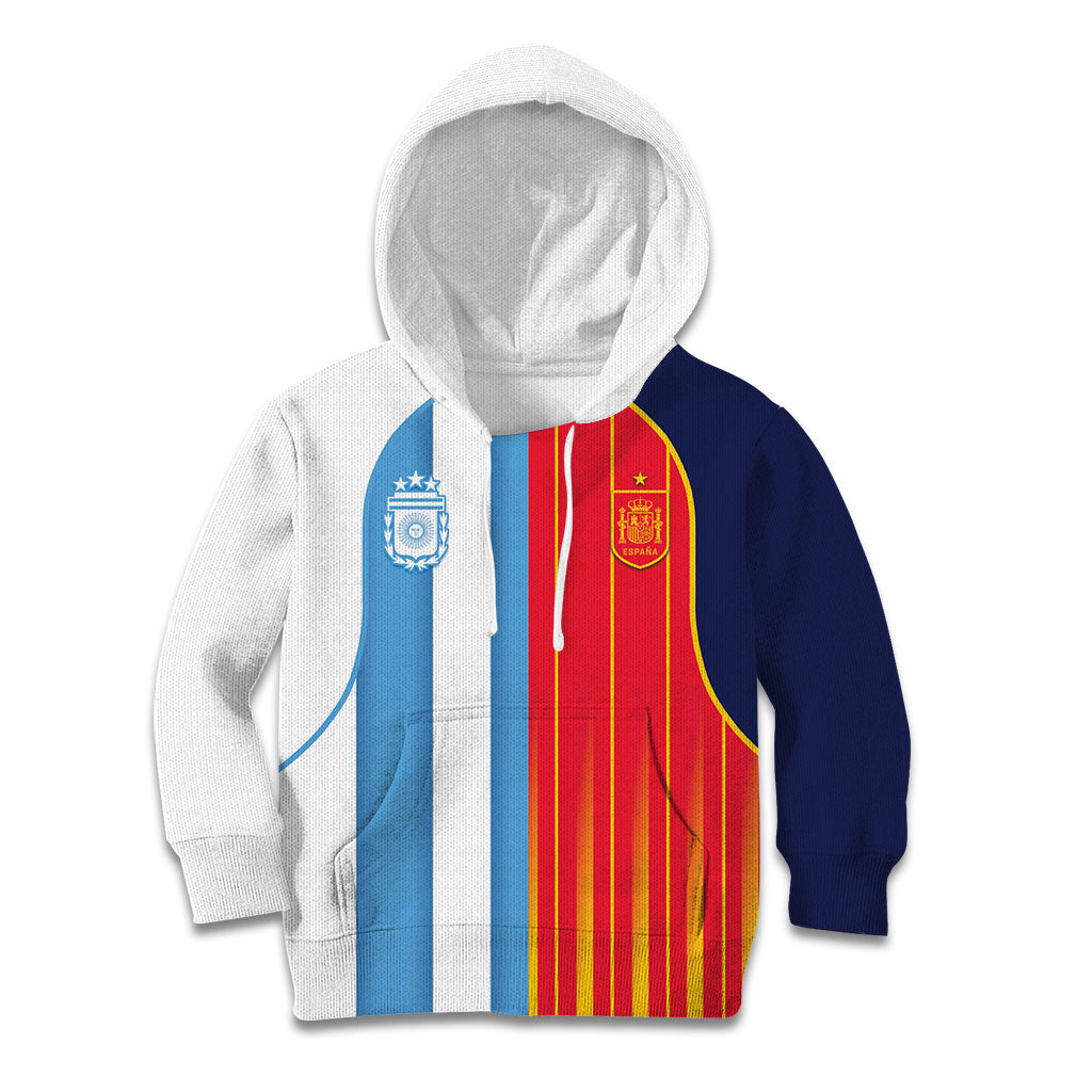 Custom Argentina Espana 2026 World Final Football Kid Hoodie Come On Boys