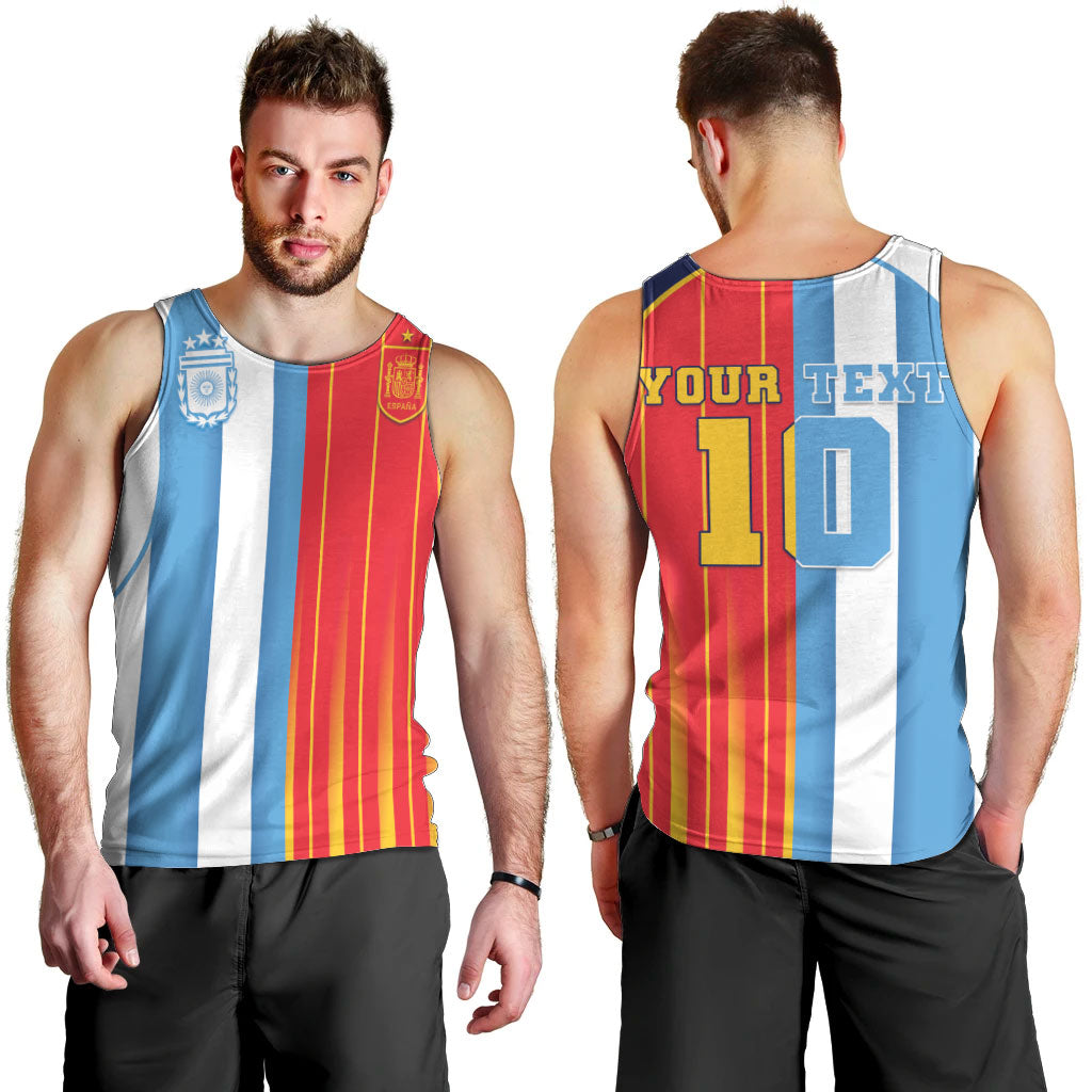 Custom Argentina Espana 2026 World Final Football Men Tank Top Come On Boys