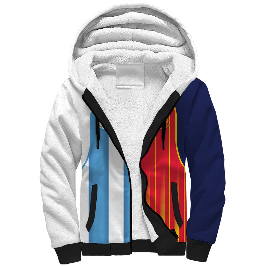 Custom Argentina Espana 2026 World Final Football Sherpa Hoodie Come On Boys