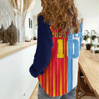 Custom Argentina Espana 2026 World Final Football Women Casual Shirt Come On Boys