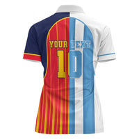 Custom Argentina Espana 2026 World Final Football Women Polo Shirt Come On Boys
