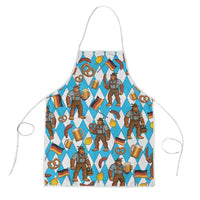 Funny Bigfoot Oktoberfest Apron Sasquatch Beer Pretzel Bavarian - Wonder Print Shop