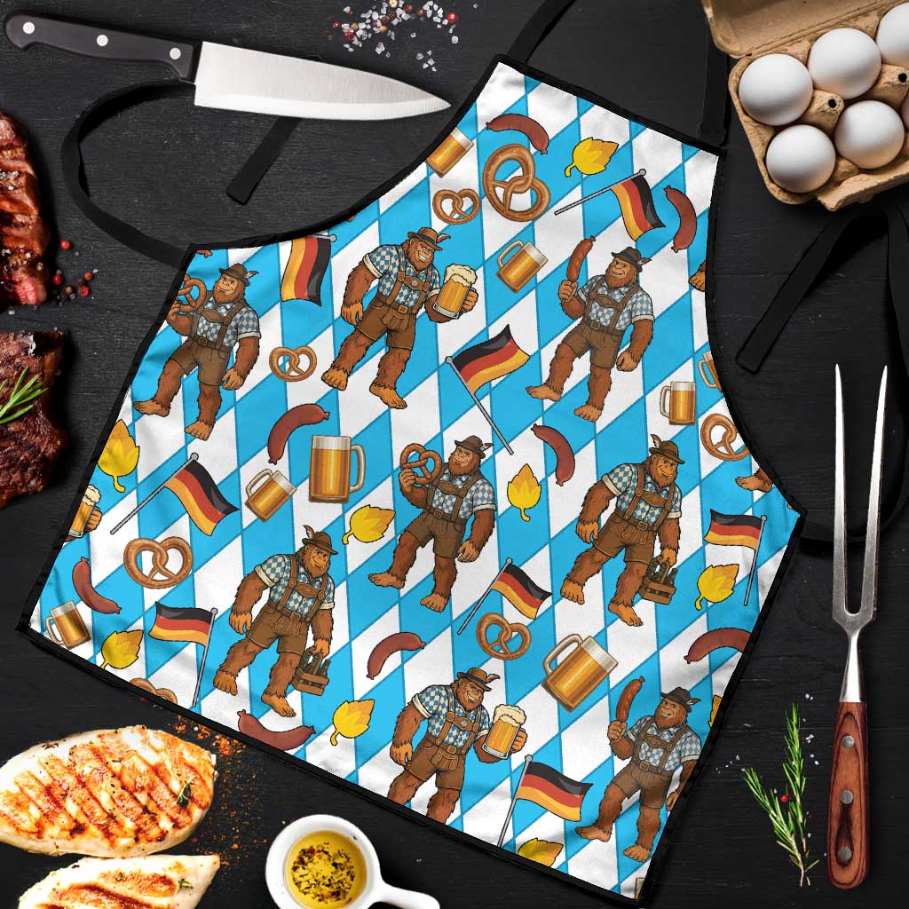 Funny Bigfoot Oktoberfest Apron Sasquatch Beer Pretzel Bavarian - Wonder Print Shop